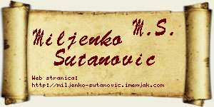 Miljenko Šutanović vizit kartica